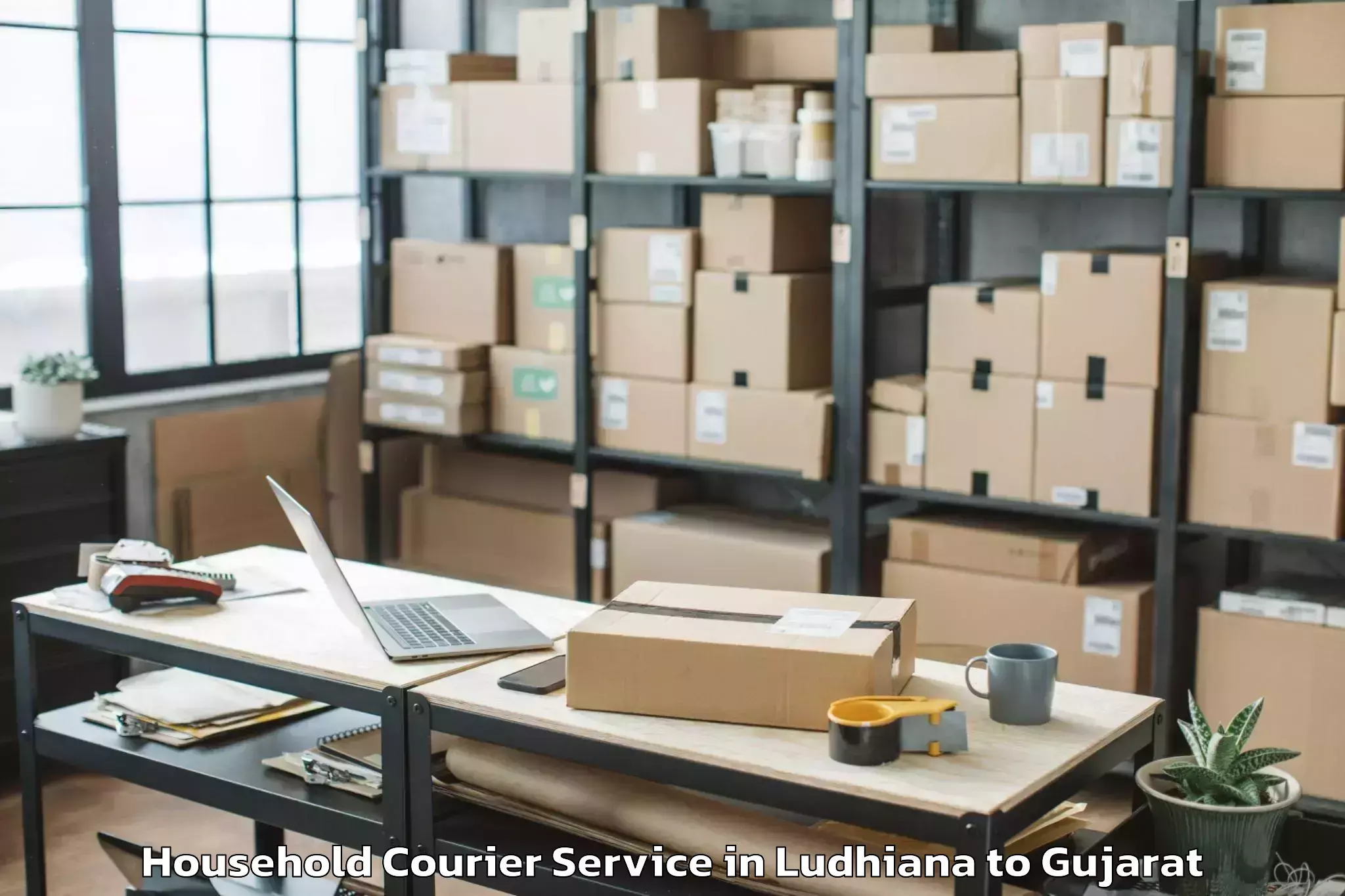 Easy Ludhiana to Hazira Port Household Courier Booking